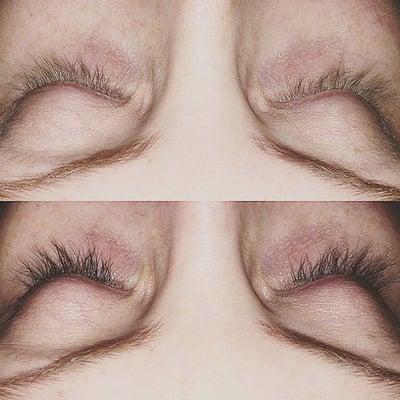 Before & After Eyelash tinting