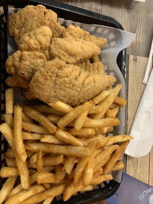 Chicken strips and fries