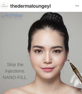 Nano Fill provides epidermal therapy while infusing the skin with Stem Cells, Super foods and instant brighteners.