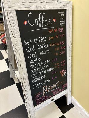 Coffee Menu