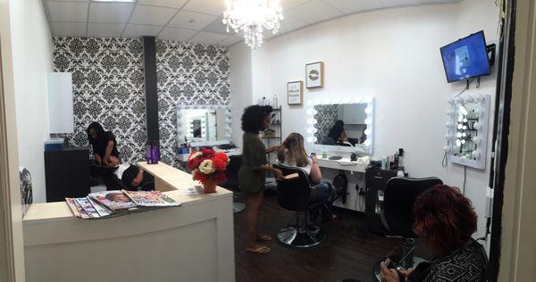 The mini blowout bar!!!! Come in and get any style while enjoying a mimosa and some girl time!