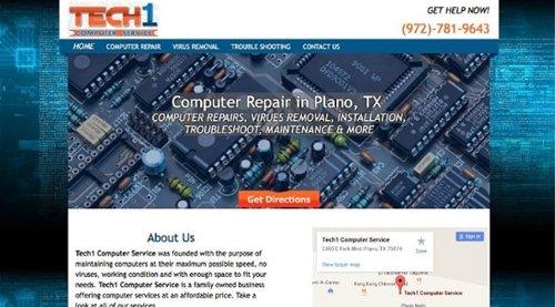 M.A Gamez Professional website design service on a computer repair business in Plano Tx