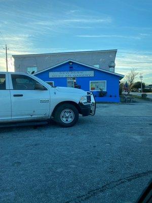 Parking outside bakery