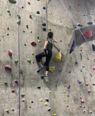 myself climbing the black rocks