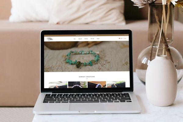 Website design by Burda Marketing for Chris Collins Creations online jewelry store.