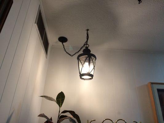 Ceiling light installed by Art's.