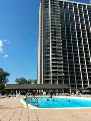 North Tower as seen from the pool.