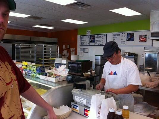 Friendly staff and an open kitchen