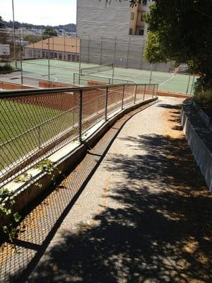 Path leading down to playground