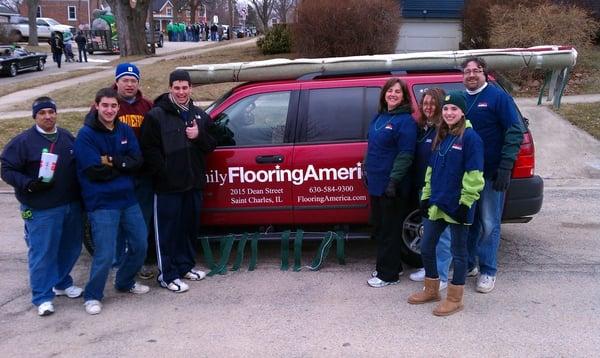 The Family Flooring America "Family" at the 2011 St. Patrick's Day Parade!