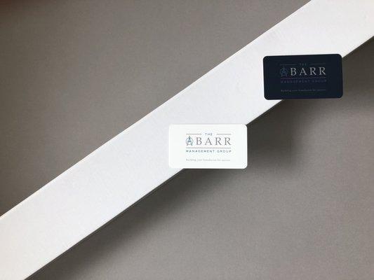 Business Card Design for The Barr Management Group located in Asheville, NC.