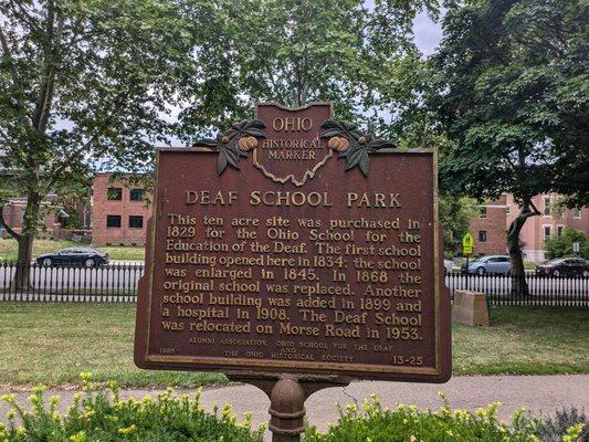 Deaf School Park Historical Marker, Columbus