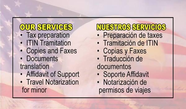 Preparamos tax y damos asesoriapara inmigrar legal a Estados Unidos.Tenemos la oficina en North Hollywood.