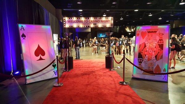 Beautiful Entrance to Casino Night for Hibbett Sports Event in Birmingham, Alabama