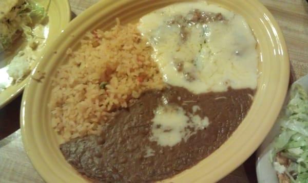 Rice, Beans & Chili Rellano