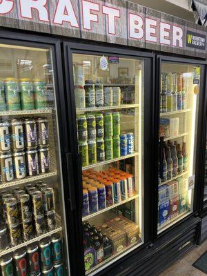 Cold Craft beer selection