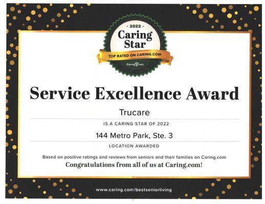 Service Excellence Award