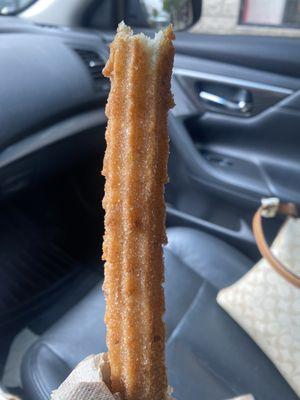 Super delicious churro. & Yes, I already took a couple bites. Haha