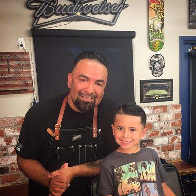 Fresh cuts in a completely remodeled shop.