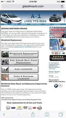 A-1 Auto Glass & Locksmith Service