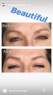 Micro blading eyebrows..