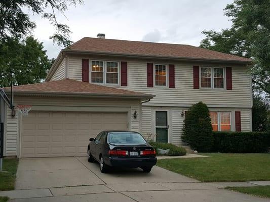 Wind and hail damage Replaced roof and shutters 2016