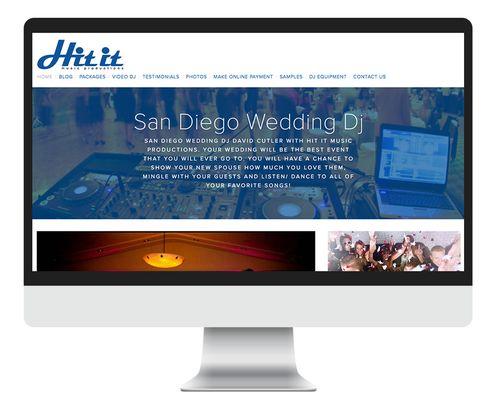 Hit It Music San Diego Wedding DJ David Cutler website designed by Ola Moana Marketing