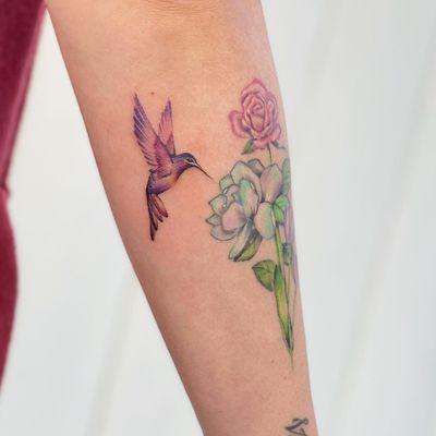 Humming bird tattoo