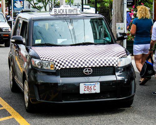 Beautiful taxi cab on Commercial St, Provincetown!