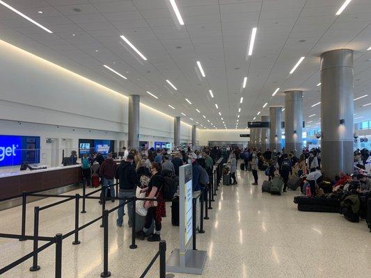 2 1/2 hour wait get a reserved car at budget in Salt Lake City. Only one customer service rep