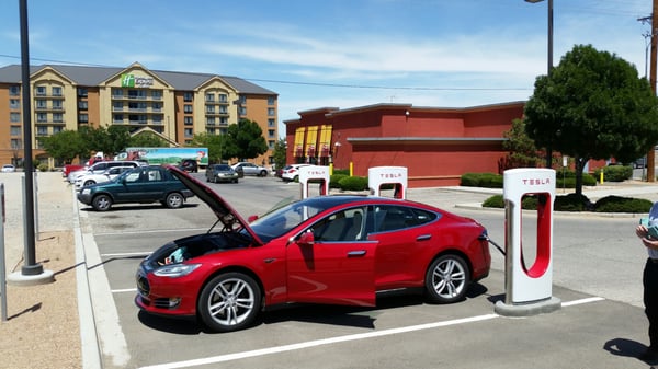 Superchargers are behind Applebee's.