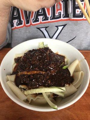 Beijing style noodle with minced pork sauce