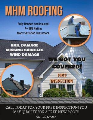 Schedule a FREE Roof Inspection