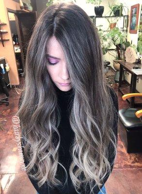 Balayaged hair