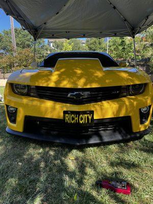 Mobile detail in Martinez, the client asked for a clay bar and two step machine polish on his Camaro.