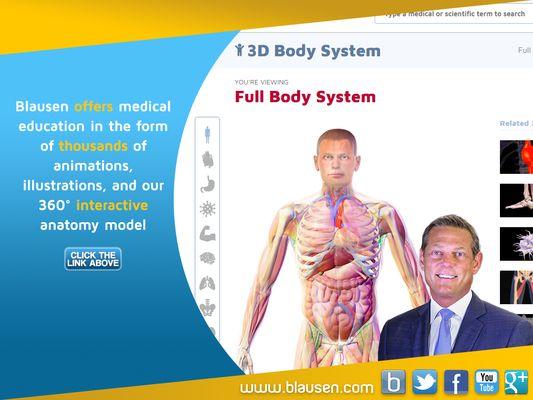 360-degree rotating model of the #human #body and its systems using Blausen Medical's '#3D Body System'. At https://aptextbook.com/