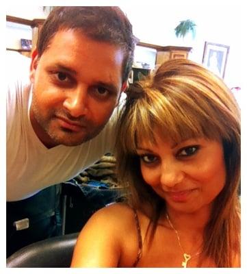 Bobby Rai at Italienne-Salon....me proudly showing off my new hair color!! ;-)