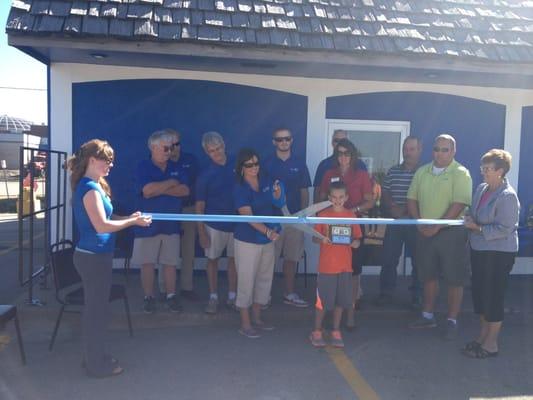 Ribbon cutting ceremony.