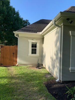 Beautiful linen color gutters