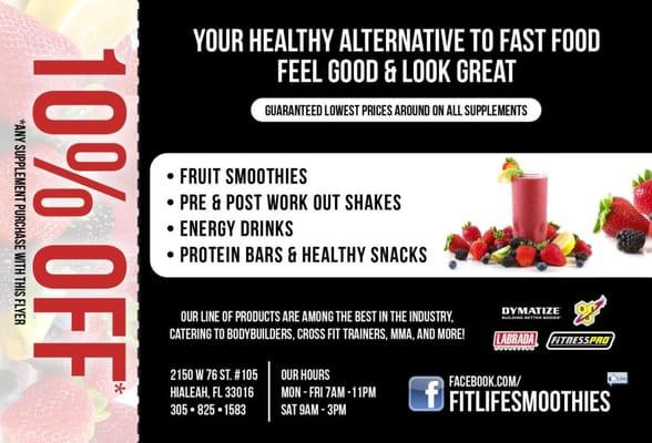 Fit Life Smoothies & Supplements