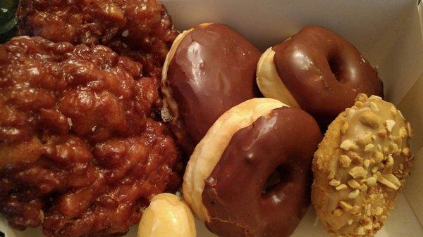 Can't just get an apple fritter... Sunday morning treats!