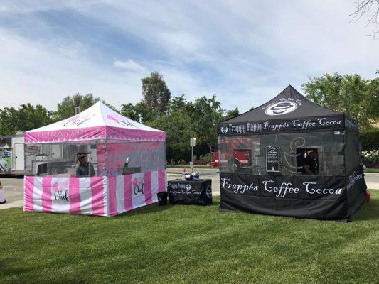 Deluxe Cotton Candy booth at an event.