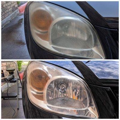 This was not even a full headlight restoration. Just a wash and wax. Imagine how crystal clear it would be after a full restoration!