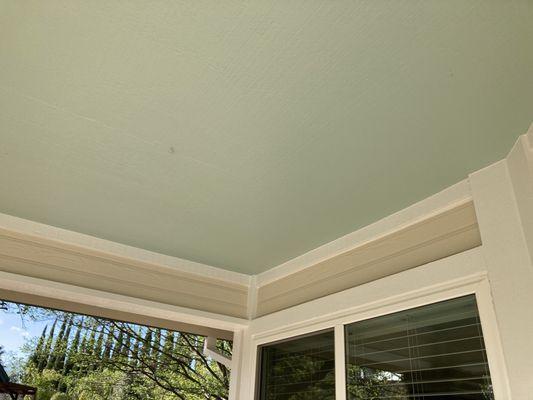 Haint  blue porch ceiling paint, a southern classic.