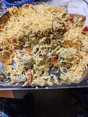 Lamb biryani enough to share or a few meals . Delicious!!