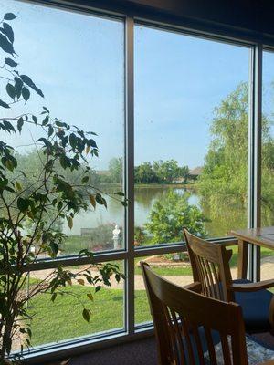 Window View of the pond and trail