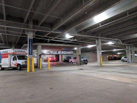 Entrance to parking deck from Juniper Street.