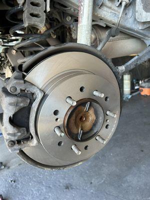 New brake pads and rotors