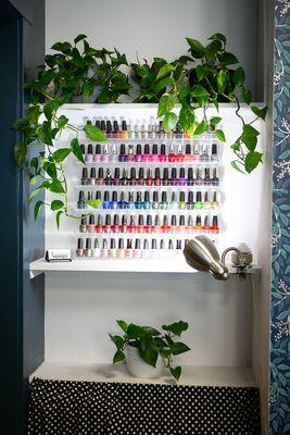 We only use OPI polishes. When you're getting your nails done with us you don't have to worry about the fumes from acrylics, dips, or gels.