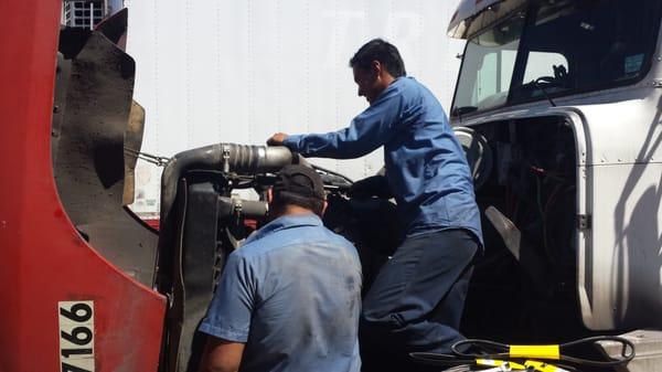 Tire Depot crew performs a Diesel Inspection.